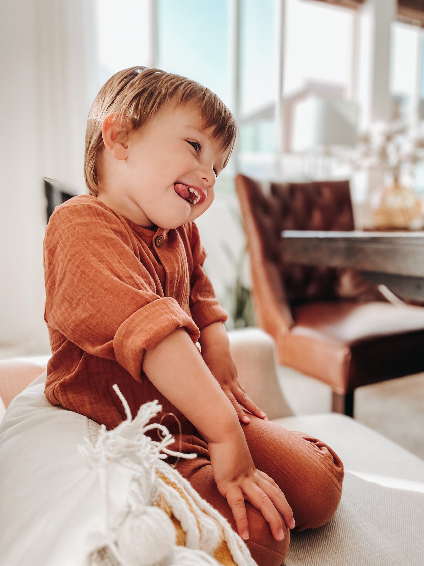 Sepia longsleeve jumpsuit